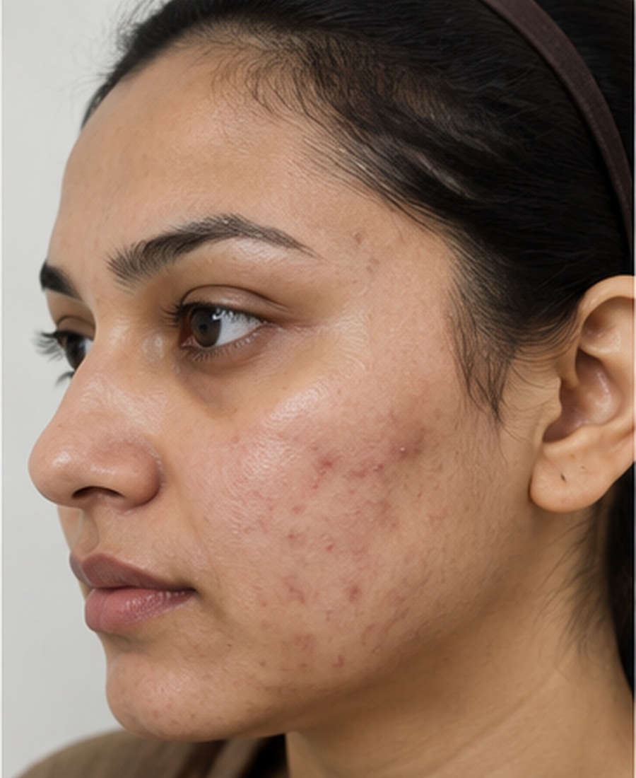 Before acne treatment